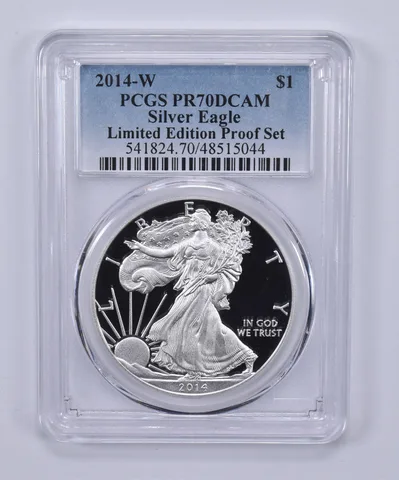 2014-W American Silver Eagle Limited Edition Set PR70 DCAM PCGS Blue Label