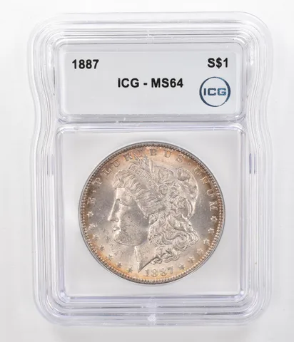 1887 Morgan Silver Dollar MS64 ICG Beautiful Tone *5188