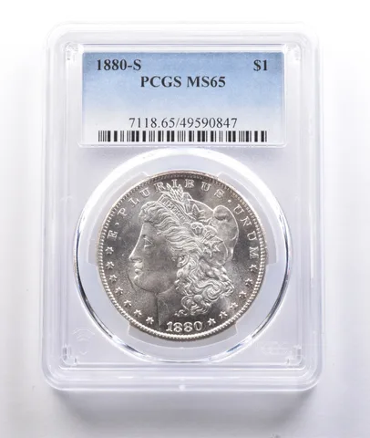 1880-S Morgan Silver Dollar MS65 PCGS PQ *6789