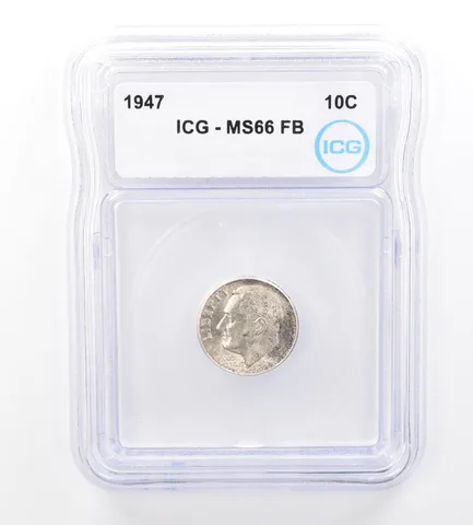 1947 Roosevelt Dime MS66 FB ICG Beautiful Tone *1667
