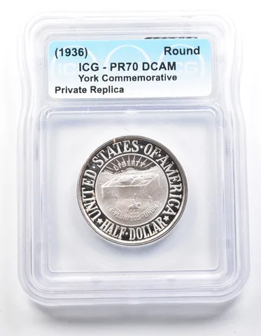 1936 York Half Dollar PR70 ICG Museum Gallery Strike a1283
