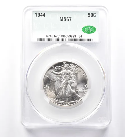 1944 Walking Liberty Half Dollar MS67 CAC *0007
