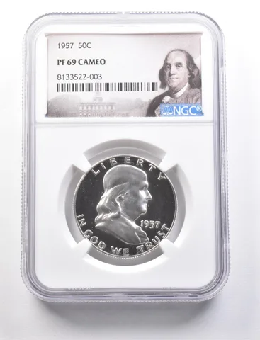 1957 Franklin Half Dollar PF69 Cameo NGC *7713