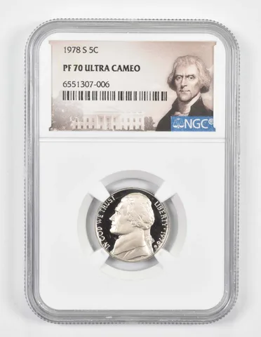 1978-S PF70 Jefferson Nickel NGC Special Lbl