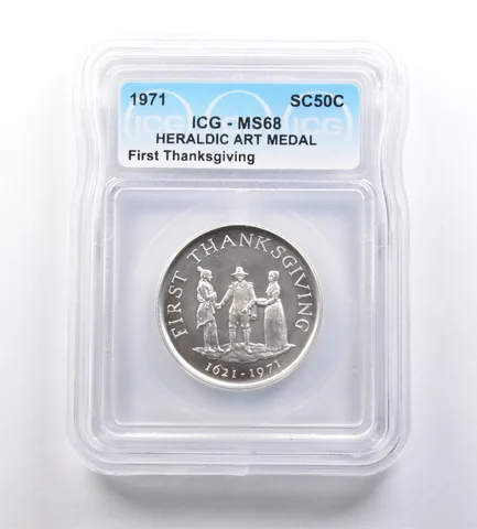1971 So-Called Half Dollar First Thanksgiving MS68 ICG *7180