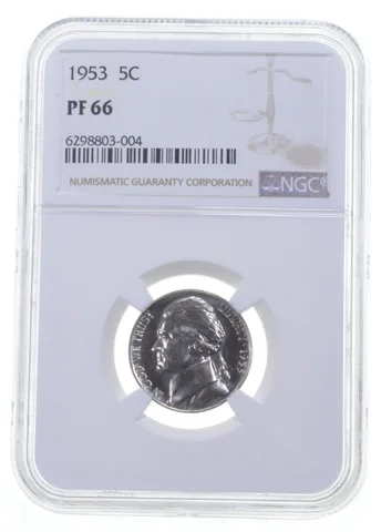 1953 Jefferson Nickel PF66 NGC PR Proof