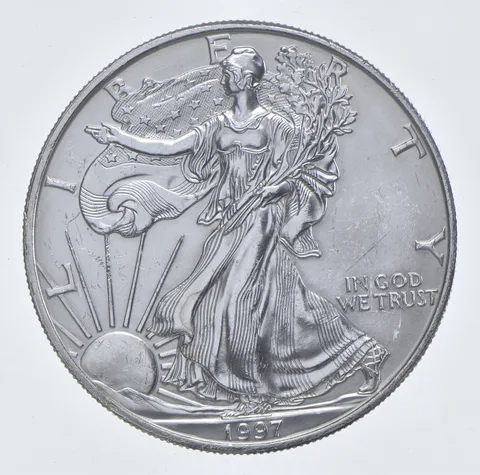 Better Date 1997 American Silver Eagle 1 Troy Oz .999 Fine Silver *484