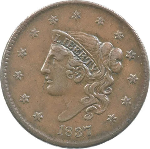 1837 Coronet Head Large Cent *2816