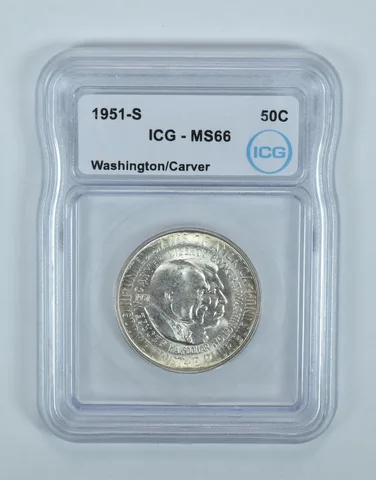 1951-S Washington Carver Commemorative Half Dollar MS66 ICG