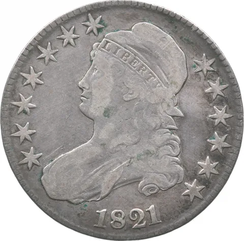 1821 Capped Bust Half Dollar *9476