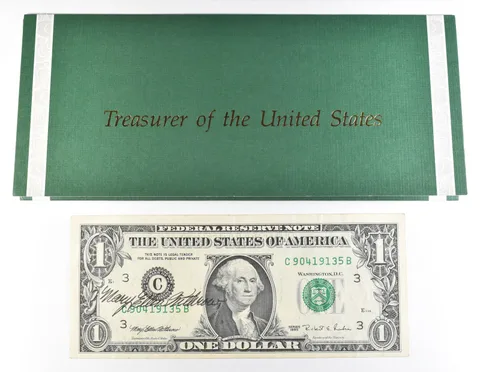 1995 $1 Philadelphia PA FRN Green Seal Courtesy Signature *0934