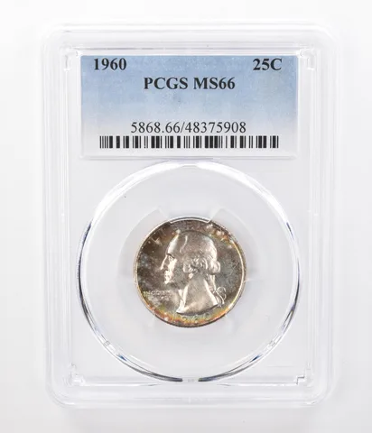 1960 Washington Quarter MS66 PCGS Beautifully Toned a7422