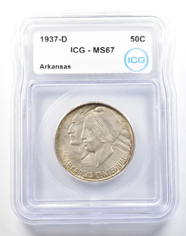 1937-D Arkansas Commemorative Half Dollar MS67 ICG *0141