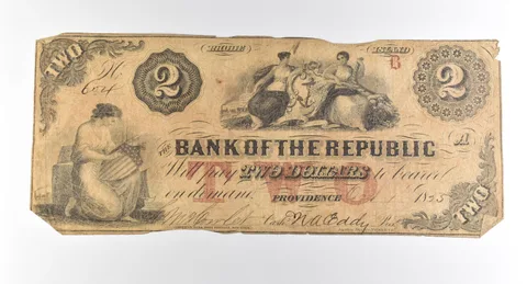1855 $2 Providence RI Bank Of The Republic Obsolete Note *3770