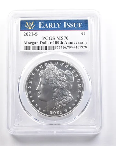 2021-S Morgan Silver Dollar 100th Anniversary Early Issue MS70 PCGS *4964