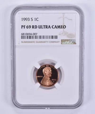 1993-S Lincoln Memorial Cent PF69 RD UCAM NGC Brown Label