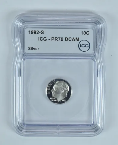 1992-S Roosevelt Dime Silver PR70 DCAM ICG