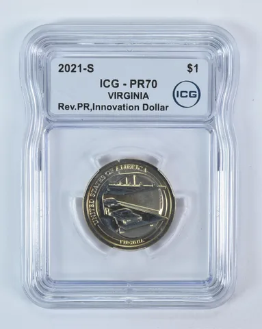 2021-S Innovation $1 Chesapeake Bay Tunnel Bridge VA Reverse PR70 ICG