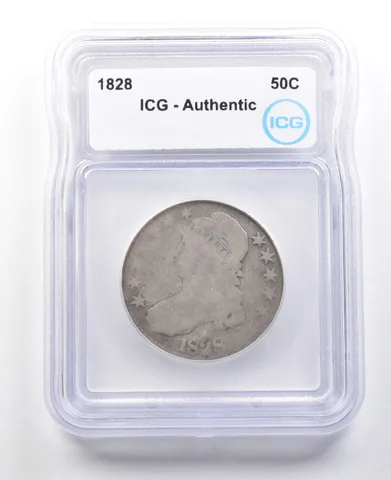 1828 Capped Bust Half Dollar Authentic ICG *3102