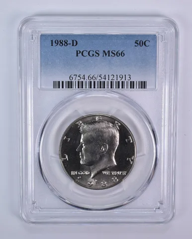 1988-D Kennedy Half Dollar MS66 PCGS Blue Label