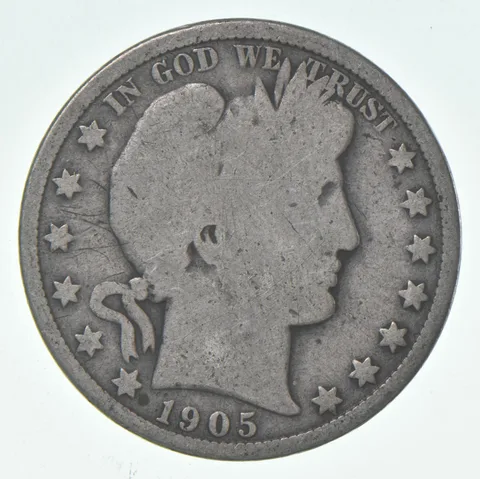 1905-O Barber Half Dollar Average Circ 90% Silver