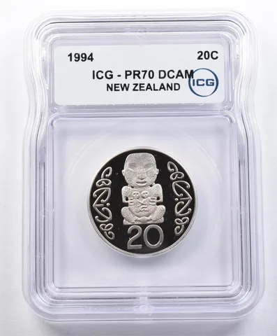 1994 New Zealand 20 Cents PR70 DCAM ICG *1600