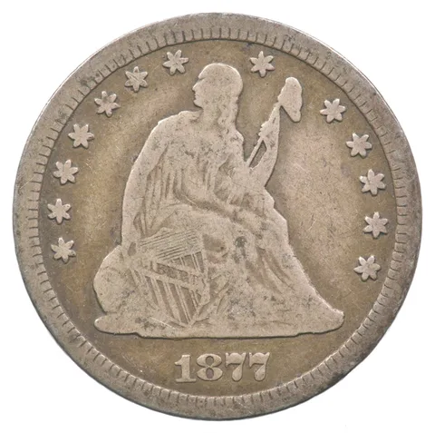 1877-CC Seated Liberty Quarter *8874