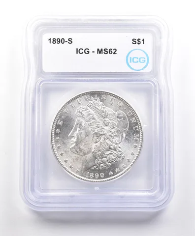1890-S Morgan Silver Dollar MS62 ICG *3327