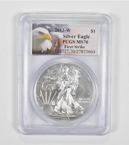 MS70 2013-W American Silver Eagle - First Strike - Graded PCGS a1443