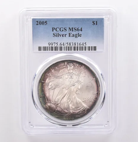 2005 American Silver Eagle MS64 PCGS Beautiful Tone *9269