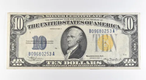 1934 A $10 Silver Certificate Yellow Seal North Africa Fr#2309 *0431