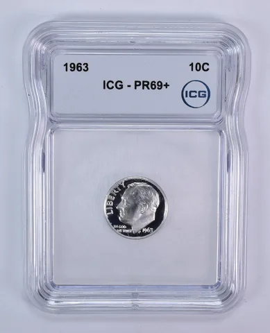 1963 Roosevelt Dime PR69+ ICG