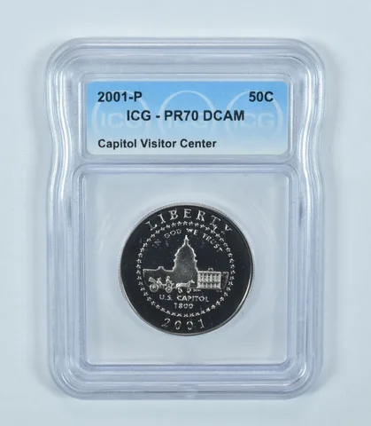 2001-P Capitol Visitor Center Commemorative Half Dollar PR70 DCAM ICG