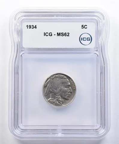 1934 Indian Head Buffalo Nickel MS62 ICG *1565