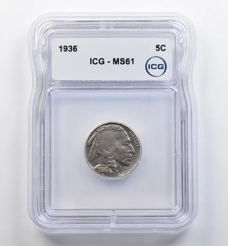 1936 Indian Head Buffalo Nickel MS61 ICG *9023