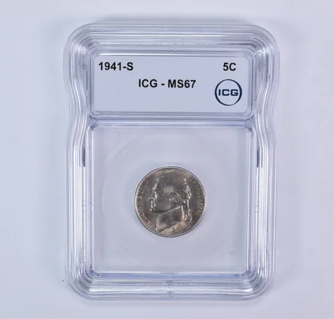 1941-S Jefferson Nickel MS67 ICG