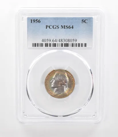 1956 Jefferson Nickel MS64 PCGS Beautiful Tone *2395