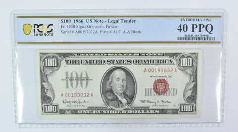 1966 $100 Legal Tender Fr#1550 Extremely Fine 40 PPQ PCGS a5969