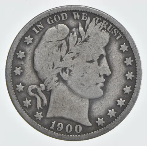 1900-O Barber Half Dollar 90% Silver VG Condition
