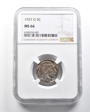 MS66 1937-D Indian Head Buffalo Nickel NGC *4133
