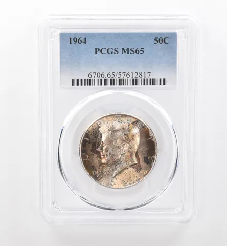 1964 Kennedy Half Dollar MS65 PCGS Beautiful Tone *1860