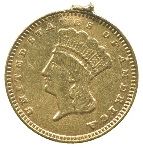 No Date $1 Indian Princess Head Gold Dollar Love Token *6621