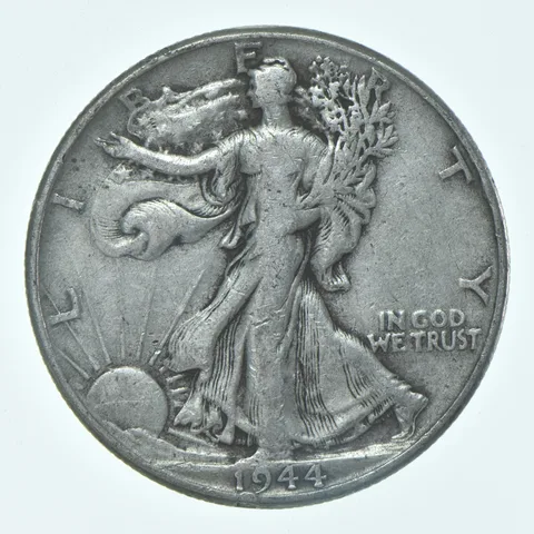 1944-P Walking Liberty Half Dollar CIRC VG+ 90% Silver