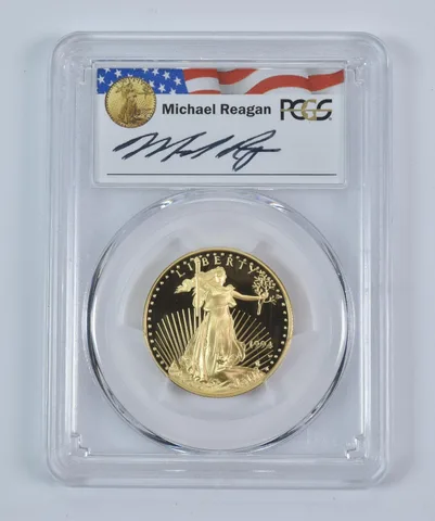 1994-W $25 American Gold Eagle Michael Reagan 1/2 Oz Gold PR70 DCAM PCGS *9366