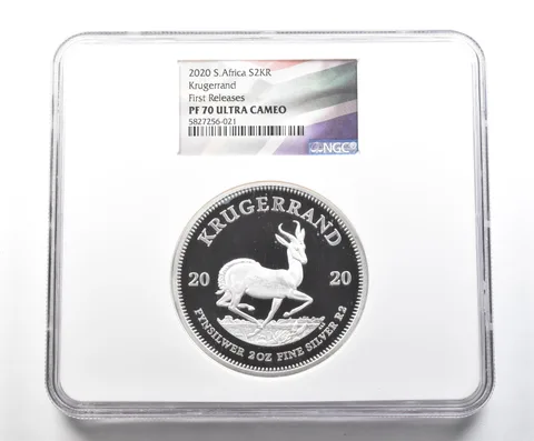 2020 South Africa 2 Silver Krugerrand First Releases PF70 UCAM NGC *3210
