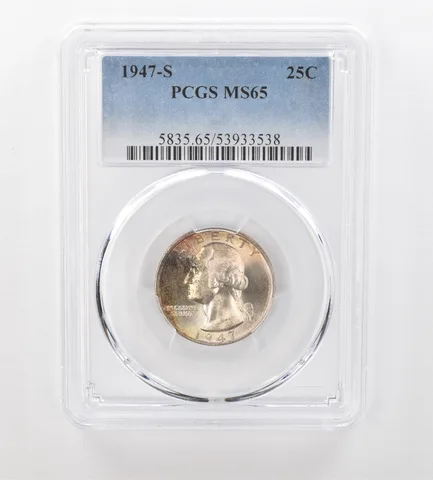 1947-S Washington Quarter MS65 PCGS Beautiful Tone *0962