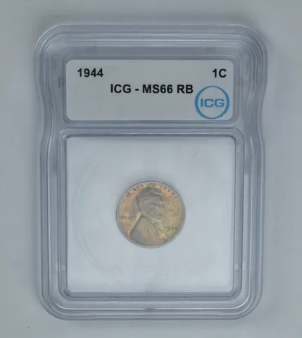 1944 Lincoln Wheat Cent MS66 RB ICG Beautiful Tone a0995