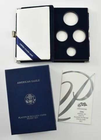 OGP 2006 Platinum Eagle Proof Set 4-Coin BOX & COA - NO COINS