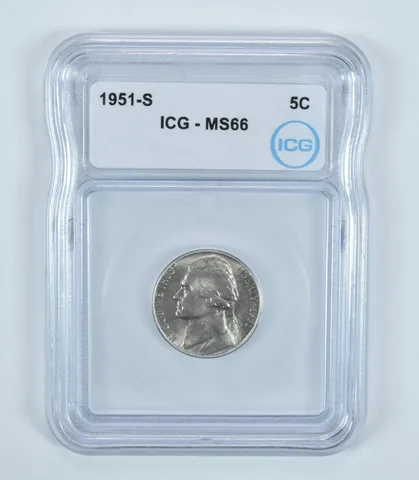 1951-S Jefferson Nickel MS66 ICG