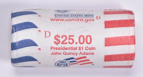 2008-D John Q. Adams Presidential $1 Coin Roll of $25 Unc US Mint BU